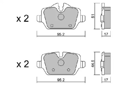 Комплект тормозных колодок (AISIN: BPBM-2008)